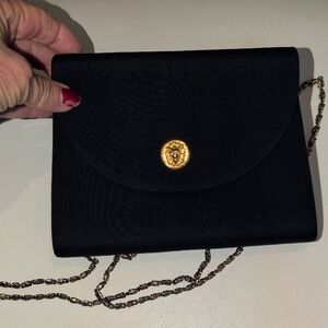 Caparros Navy  Evening Bag  with Gold Chain